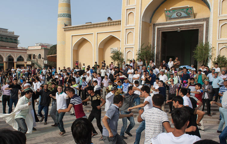Uyghurs celebrating 